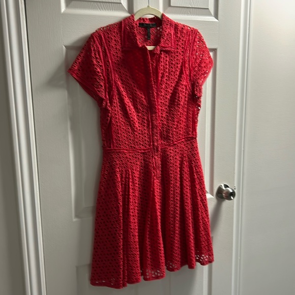 Short-sleeve, a-line, eyelet dress - Picture 1 of 5